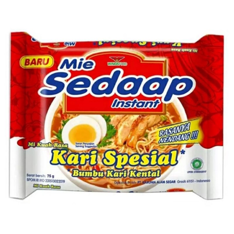 

Sedaap Mie Instan Rasa Kari Spesial 75gr