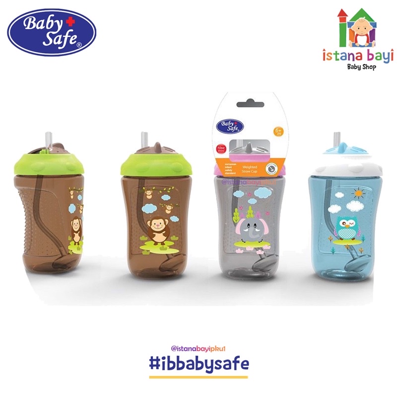 Baby Safe Weighted straw Cup 300 ml - Botol minum anak FS405