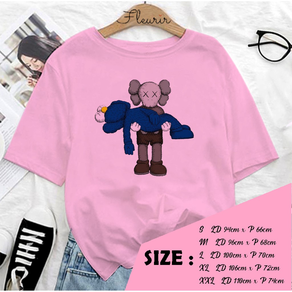 FLEURIR - KAOS KAWS BL WANITA DEWASA LENGAN PENDEK TUMBLR TEE UNISEX