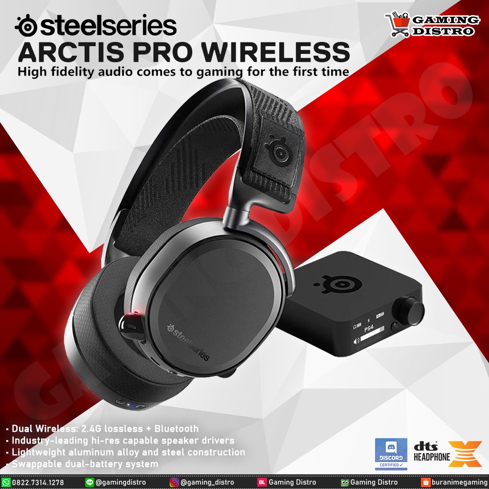 Headset Gaming Steelseries Arctis Pro Wireless Black