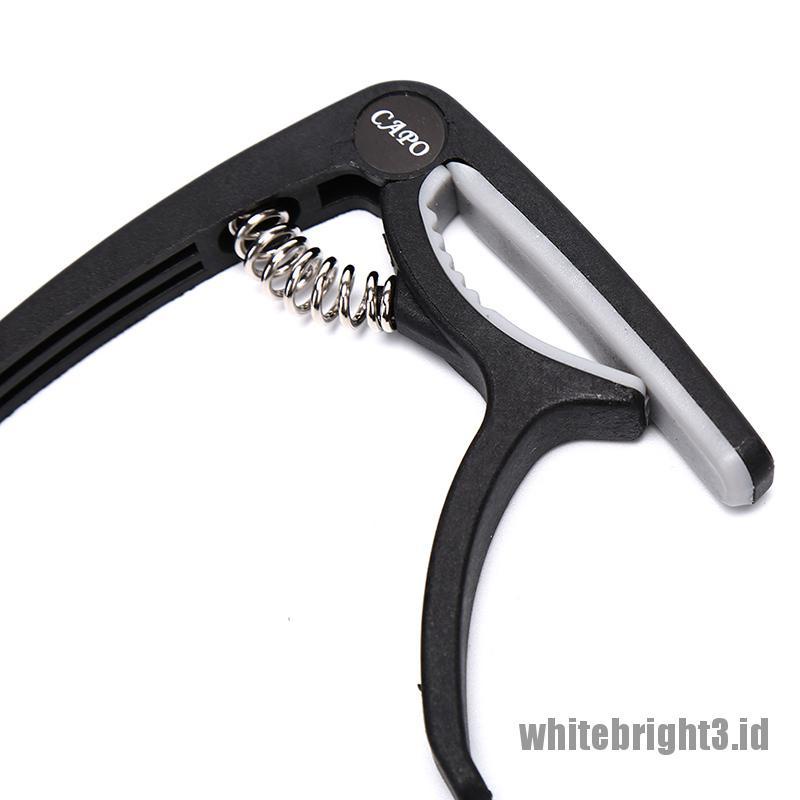 Capo Quick Tuning Clamp Bahan Plastik Warna Putih Untuk Gitar Akustik Elektrik