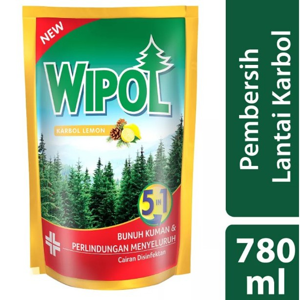 Wipol Sabun Karbol Pembersih Lantai Lemon Tangguh Bunuh Kuman 780 ml