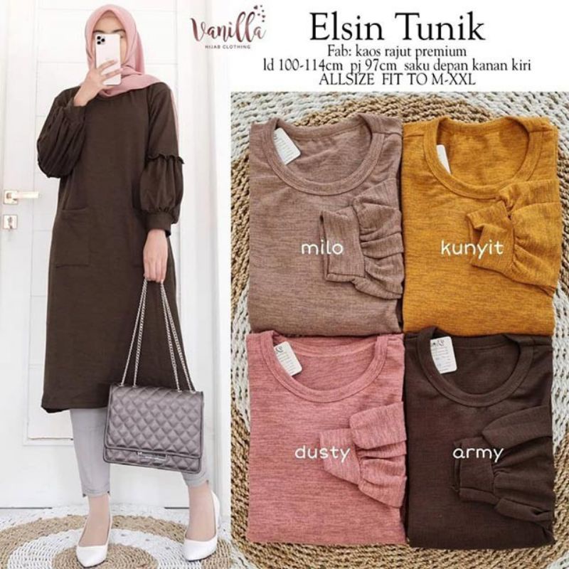 Elsin Tunik - Tunik Kaos Rajut Premium LD 100 Melar / R.4 - 239-6041