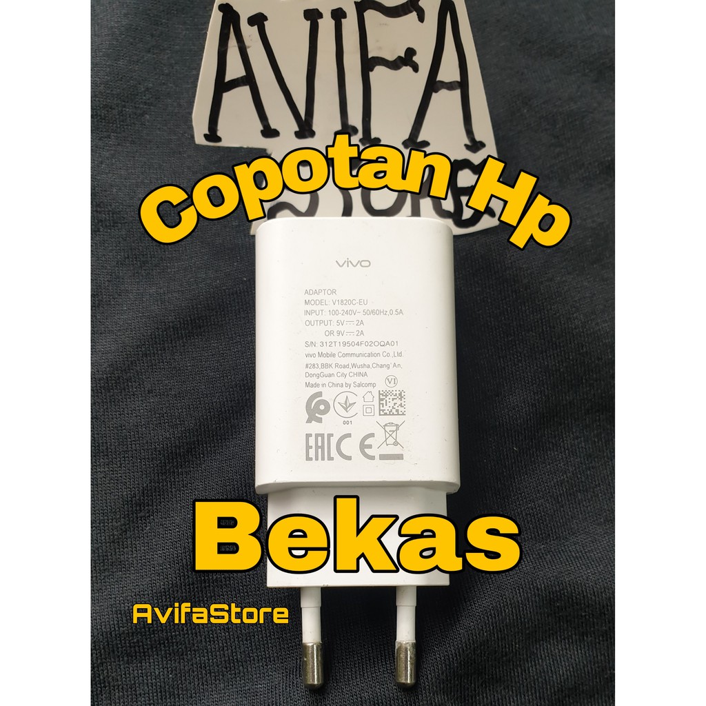 Charger Vivo Fast Charging 18Wat S1 S1Pro V11 V11Pro V15 V15Pro Y17 Y19 Z1Pro X27Original Bawaan Ori