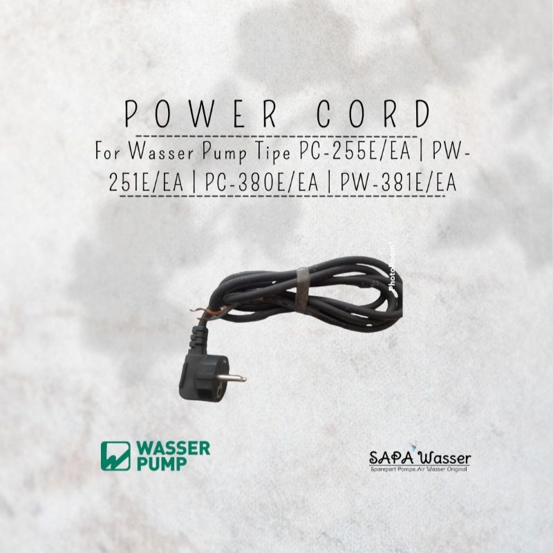 Kaber Power Jet Pump Wasser Power Cord Wasser PC-255E/EA | PW-251E/EA | PC-380E/EA | PW-381E/EA