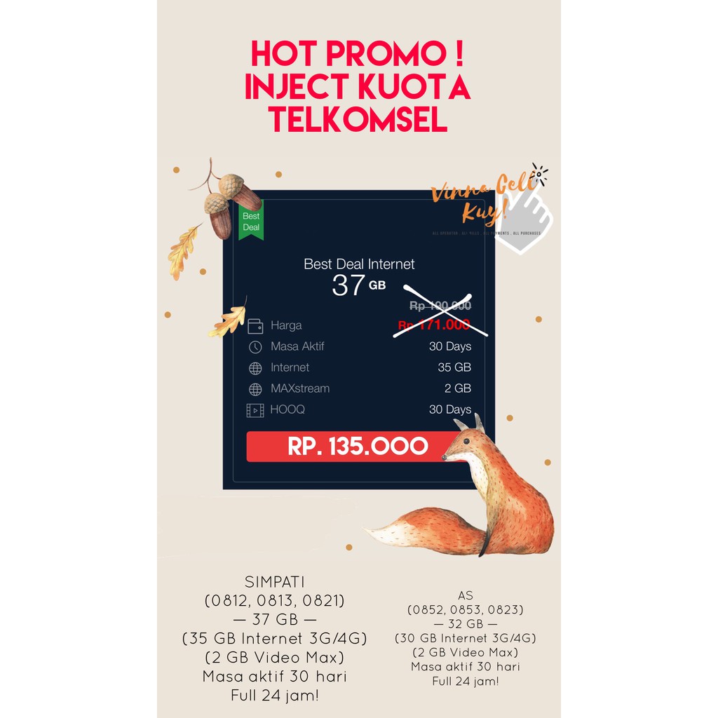 PROMO KUOTA INJECT TELKOMSEL SIMPATI 37 GB TSEL AS 32 GB INTERNET PAKET DATA