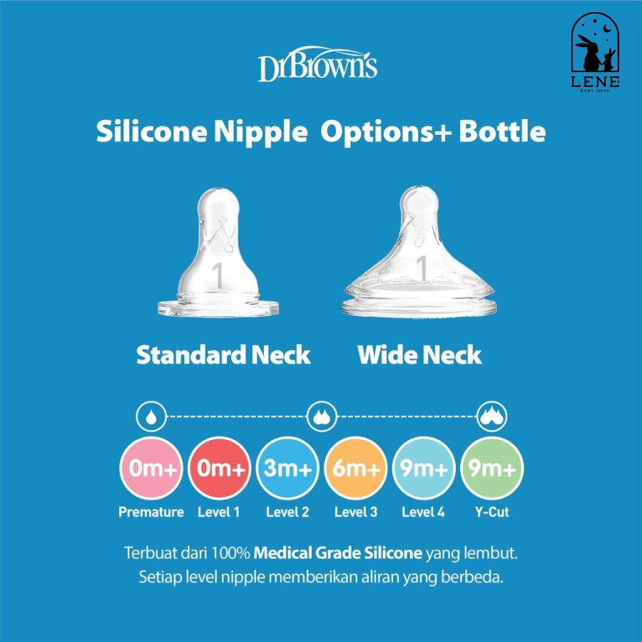 Dr. Brown's Narrow Neck Options+ Baby Bottle 120ml - 2 Pack / Botol Susu Bayi DrBrown