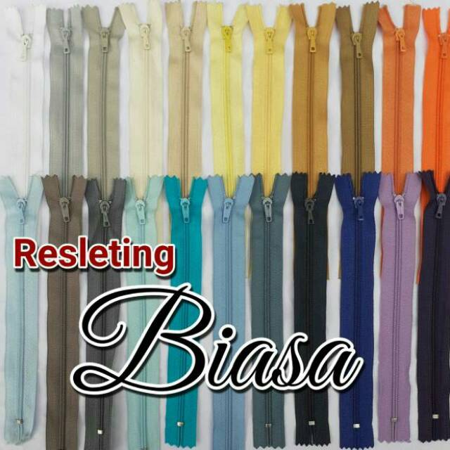 Alat jahit sleting resleting biasa 17-18 cm