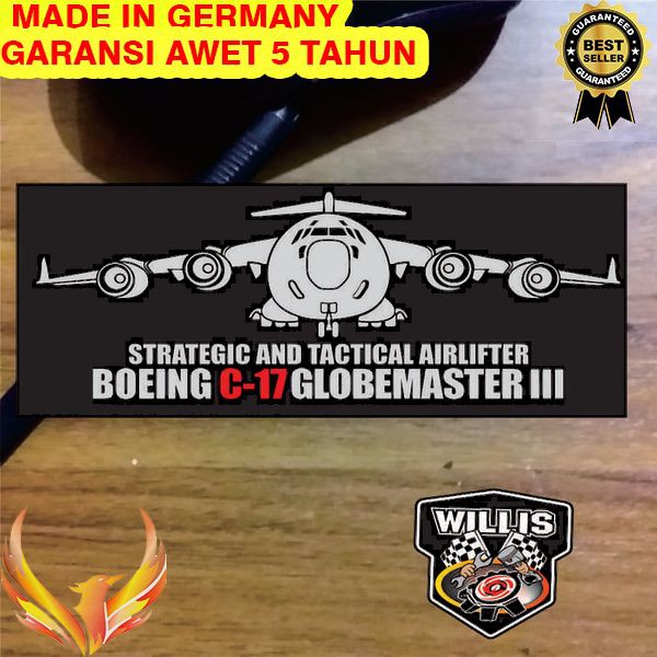 

TERMURAH Sticker Stiker Cutting Boeing C-17 Globemaster 02 Phoenix Star