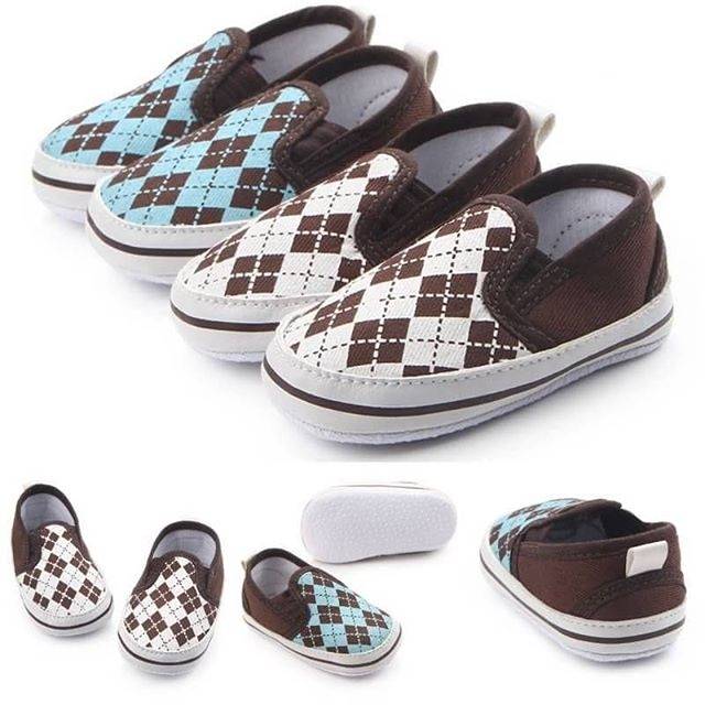 Sepatu Bayi Laki Laki Prewalker Baby Shoes 6 12 18 Bulan 1 Tahun Slip On Motif Wajik