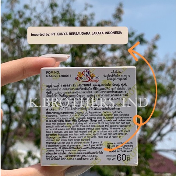 Sabun Beras K Brothers rice milk COLLAGEN SOAP ( 3pc )