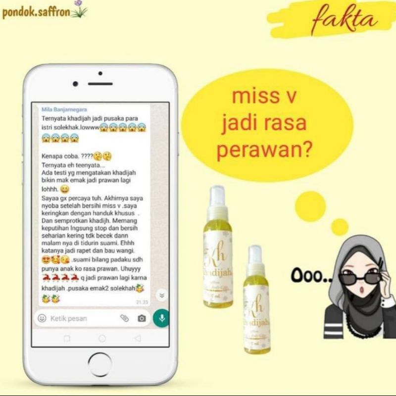 Khadijah Face Mist and Body Care Saffron premium / Facemist Safron dan Air zam zam / Toner Setting Spray P3K mampu atasi Jerawat Membandel dan Alergi