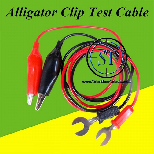 Kabel Digital Multimeter Avommeter Aligator Clip Test U-Shape Wire 10A 1000V Cable Universal Double Klip Buaya Merah - Hitam