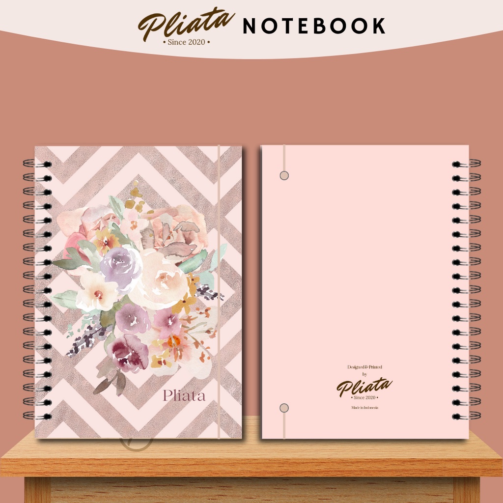 PLIATA NOTEBOOK SPIRAL - PN9 Flower - Softcover Doft Aesthetic Book Buku Tulis