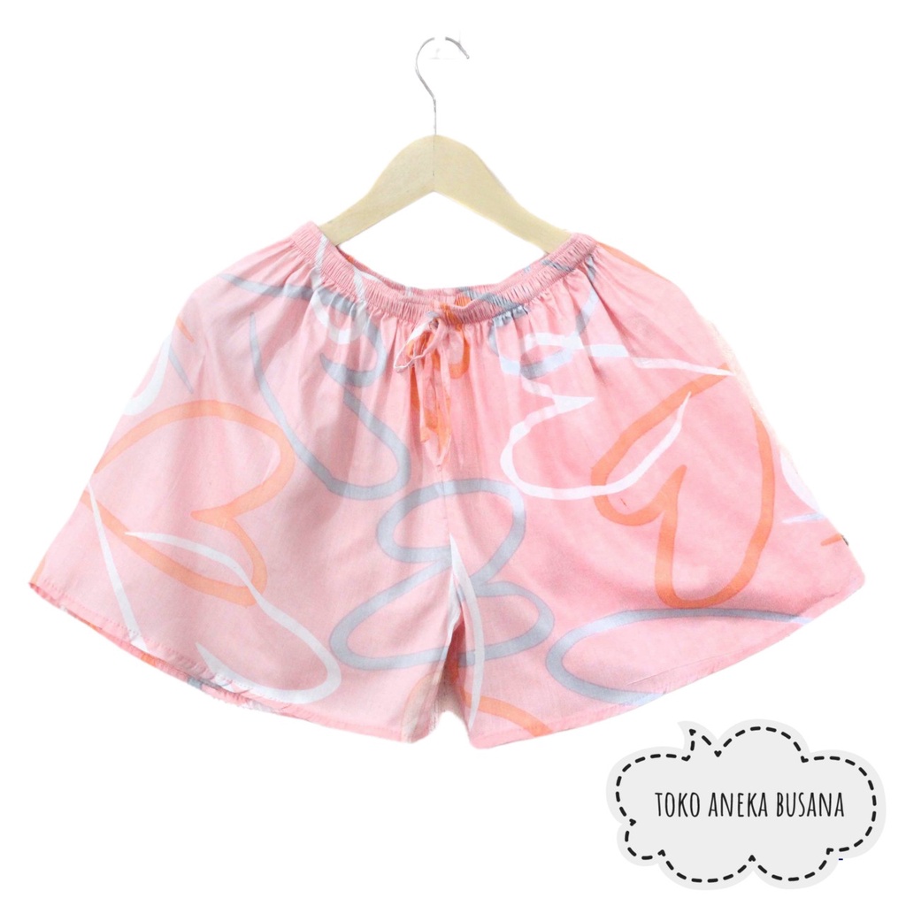 Celana Pendek Wanita Santai Jumbo Hot Pants Rayon Jumbo Short Pants Lucu