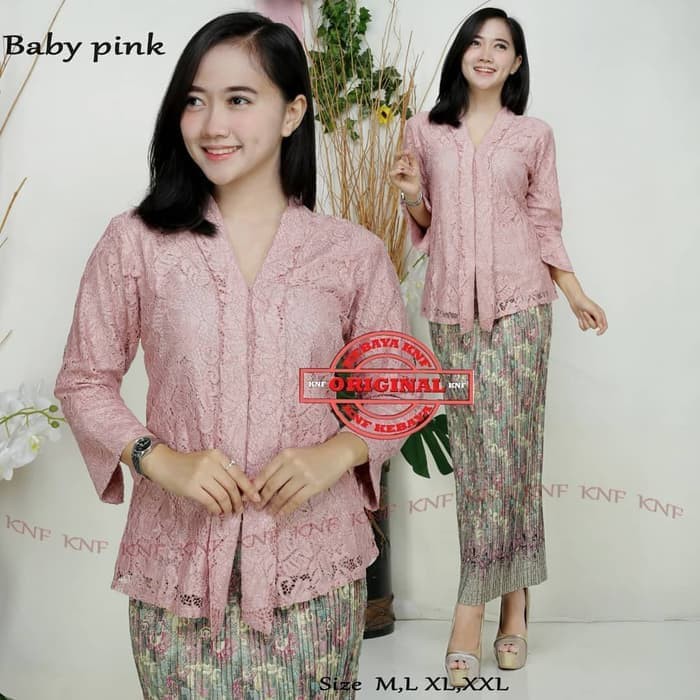 pakaian wanita stelan kebaya brokat floy rok instan new