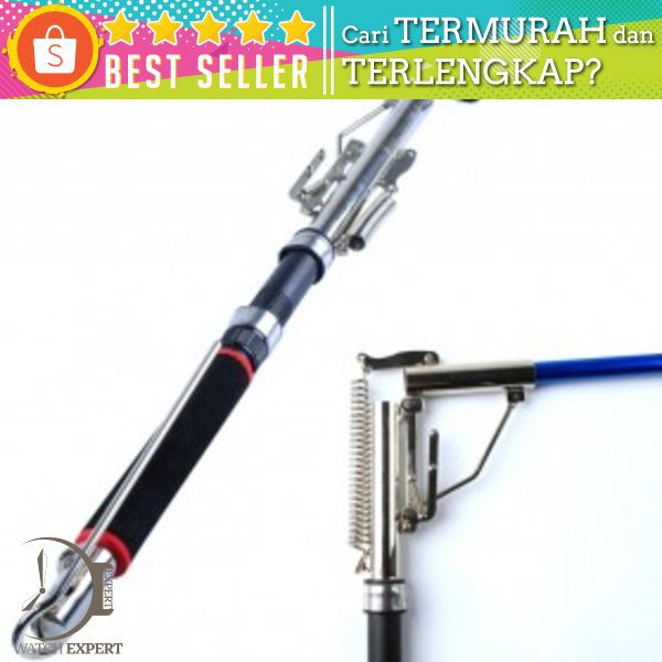 Joran Pancing Otomatis Stainless Steel Tanpa Spool 2.7M - BOYI WG1  Hitam