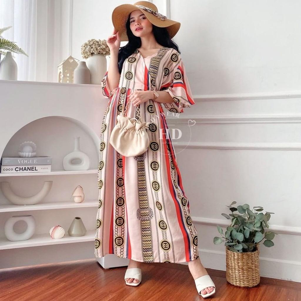 Daster rayon model kimono lengan longceng bahan halus adem