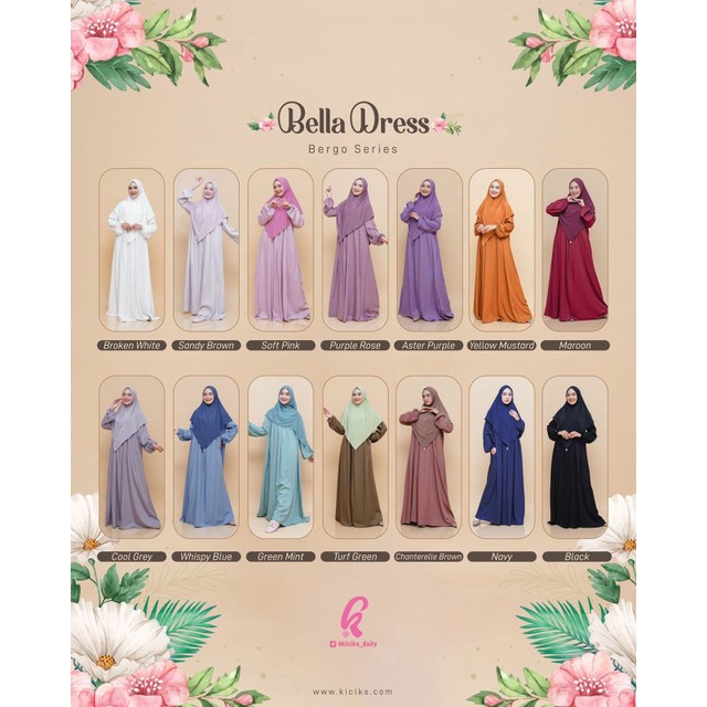 Dress/Gamis Bella series kiciks daily