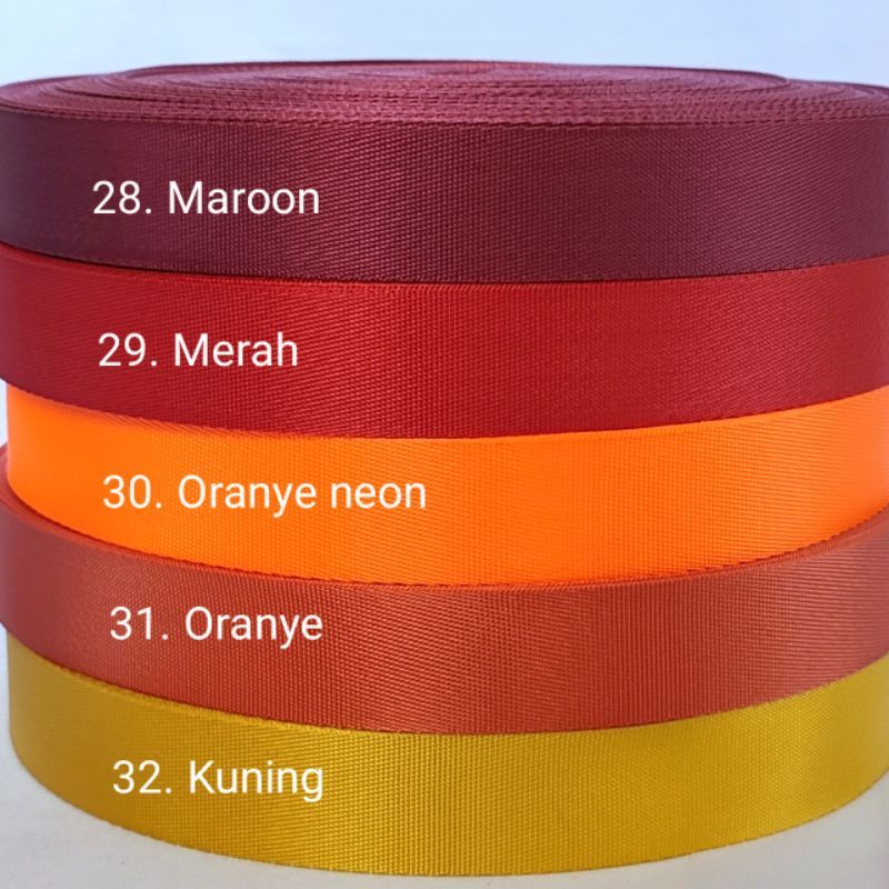 Webbing 1 cm Nylon Polos ketebalan 0.6mm meteran