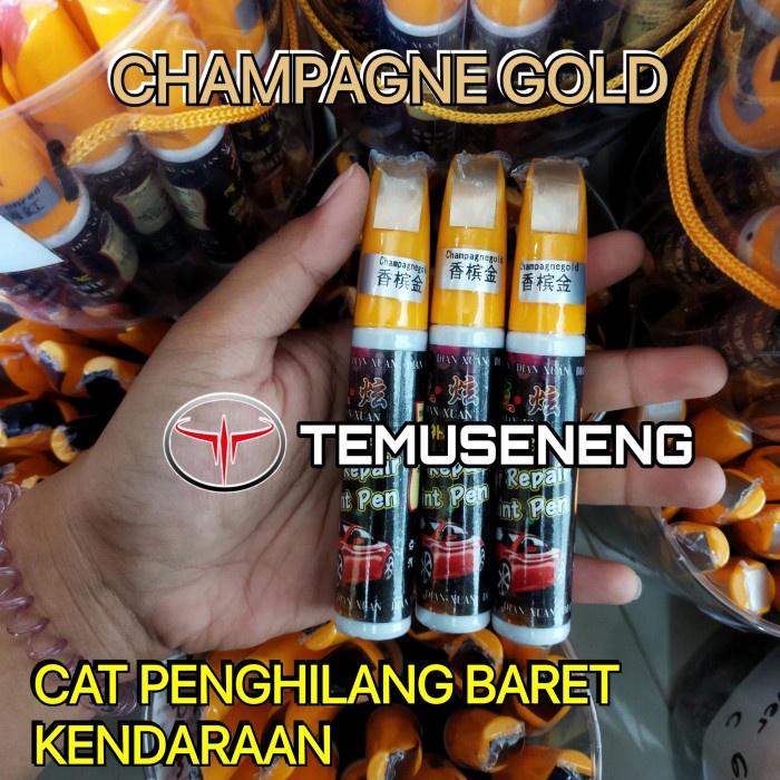 Termurah  Champagne Gold Emas Metalik Spidol Cat Anti Gores Lecet Mobil Motor Warna Terlengkap