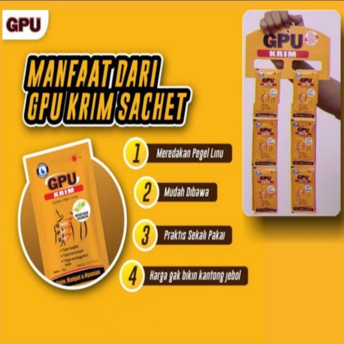 Caplang GPU Krim Sereh |Balsem Gosok Pijat Urut