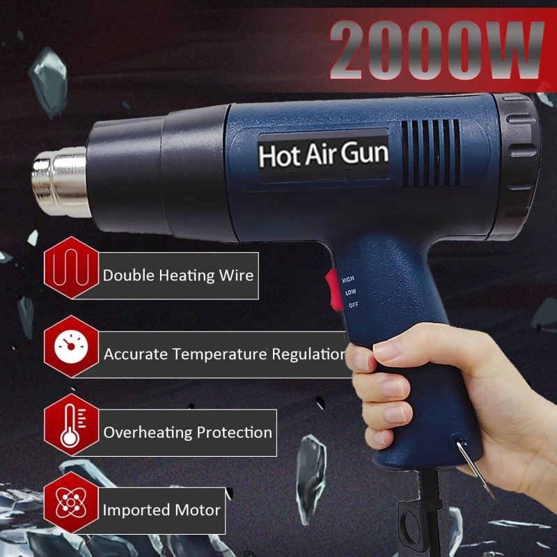 Heat Gun Electric Hot Gun Air  220V 2000W  Welding Torch 2000W - 886C