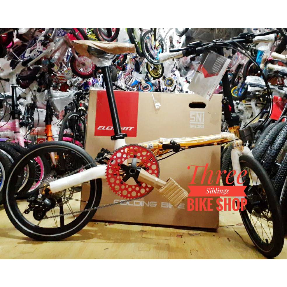 SEPEDA LIPAT ELEMENT TROY X UV GOLD EDITION 10 SPEED 16 INCH