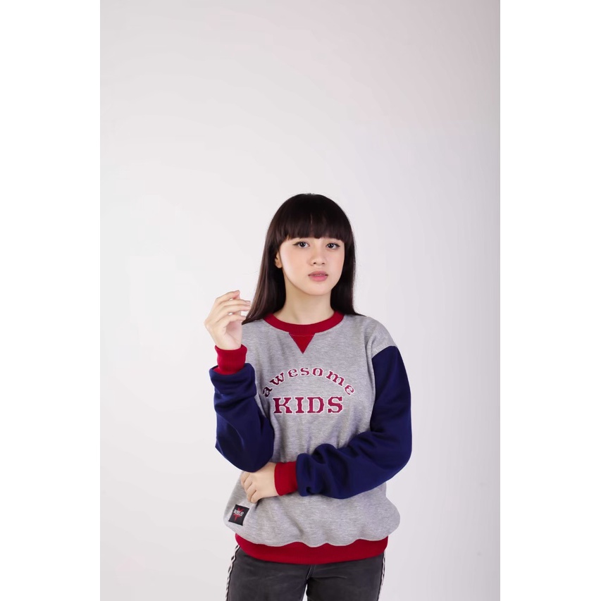 Sweater Raglan Kids Pria &amp; wanita | Original REBEL ID | Dhea Fashion