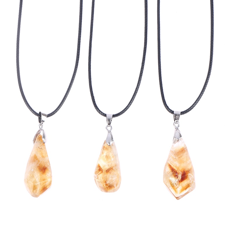 Liontin Batu Kristal Enegry Citrine Alami