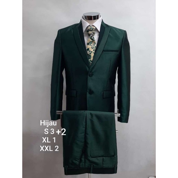 setelan jas hijau botol jas wedding jas pesta jas akad jas pria formal jas slimfit jas nikah