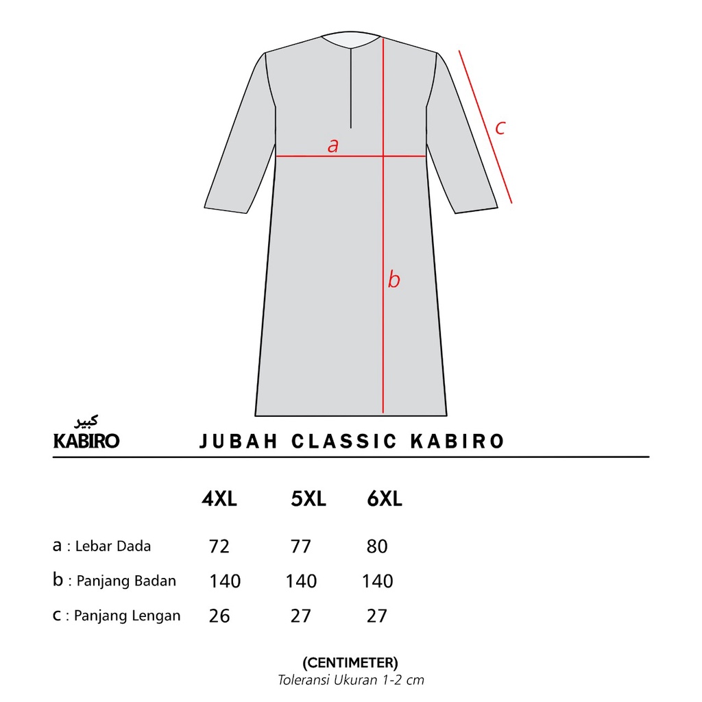 ROSAL Jubah Classic KABIRO Gamis Pria Jumbo