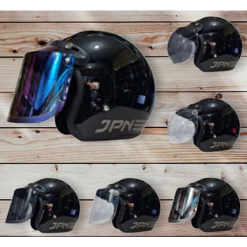 Helm jpn hitam glos original SNI