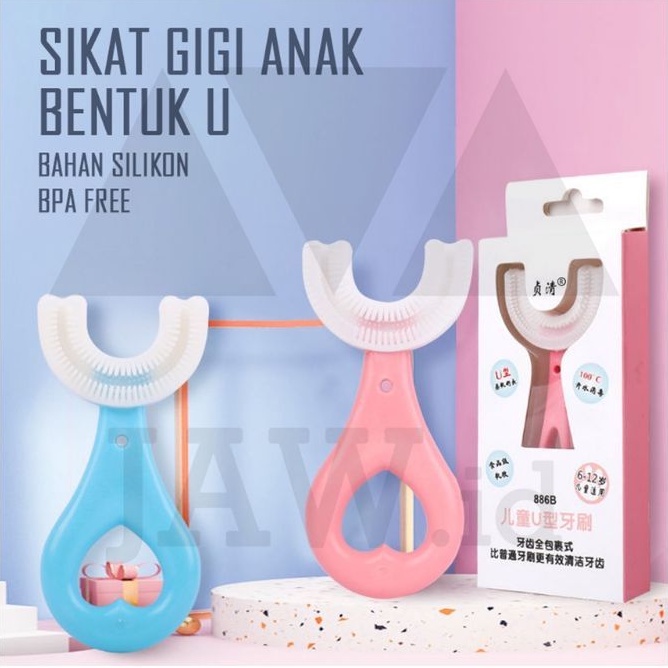 Sikat Gigi Anak Silicone Bentuk U Usia 2-6 Tahun