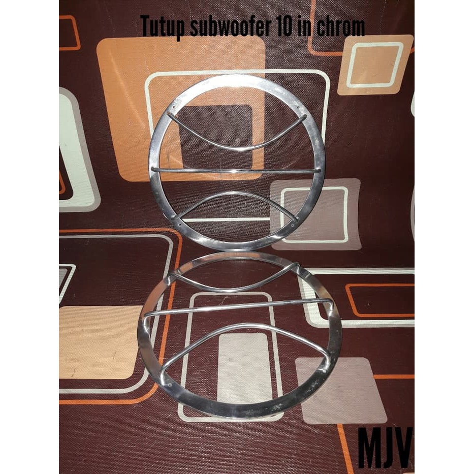 Promo tutup subwoofer 10 in chrom