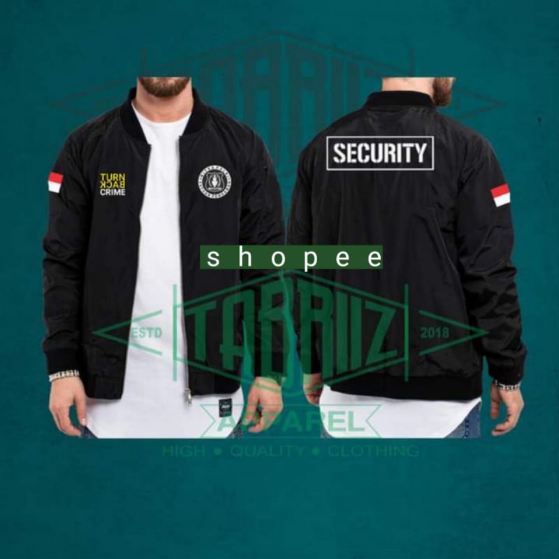 jaket bomber satpam / satuan pengamanan/ security Indonesia/ anti air anti angin