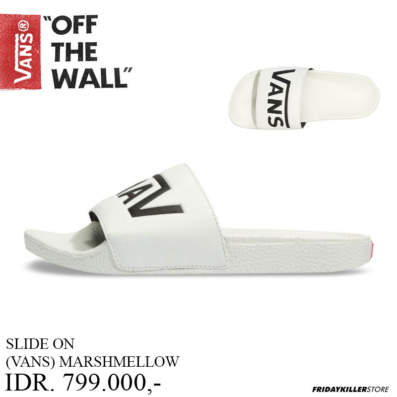 SANDAL SLIDE VANS OFF THE WALL | SLIDE ON VANS MARSHMALLOW