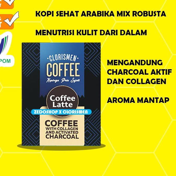 

B0D✻ CLORISMEN COFFEE LATTE MENGANDUNG CHARCOAL AKTIF DAN COLLAGEN KOPI ROBUSTA ARABIKA MAX SC SERUM