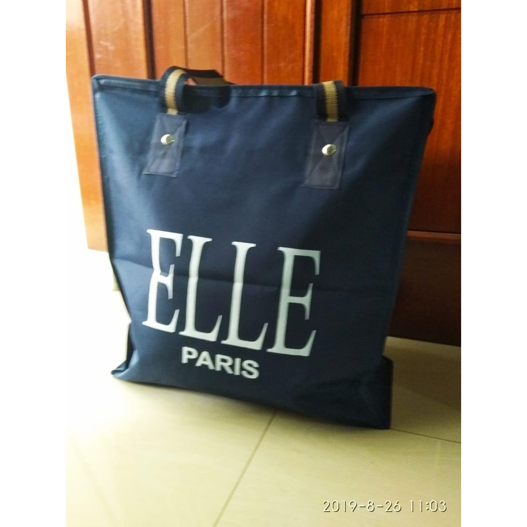 Tas Belanja serbaguna/tas karung/tas laundry/ tas kain ELLE PARIS Tinggi tanpa roda } UKURAN BESAR