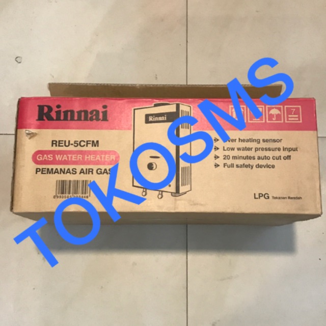 water heater gas rinnai REU-5CFM dan REU5CFM pengganti seri REU-5CFC pemanas reu 5 cfm