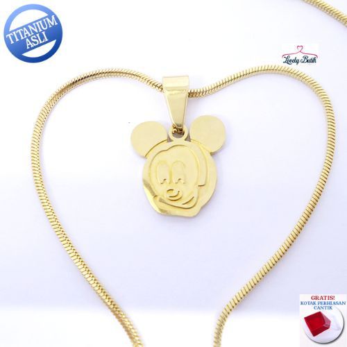 Lovelybutik - Kalung Titanium Anti Karat Anak Kecil Perempuan Model Fashion Terbaru Uk 35 Cm BONUS KOTAK PERHIASAN