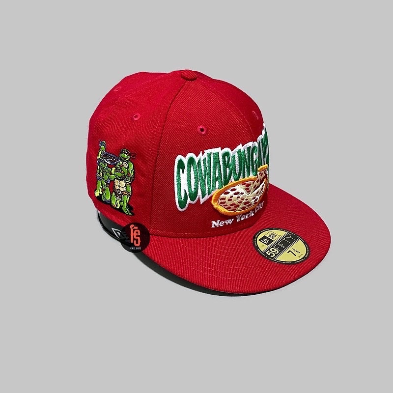 TOPI NEW ERA ORIGINAL 5950 PIZZA TMNT RED GREY