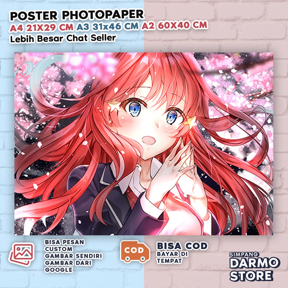 Poster Anime Gotoubun no Hanayome Terbaru Hiasan dekorasi dinding Wibu Aesthetic Miku Nakano GTBX-26