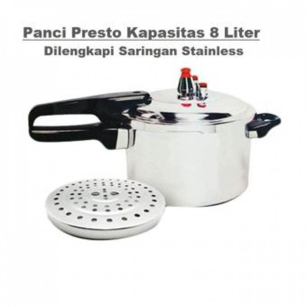 Panci Presto 8 Liter Stainless Steel / Panci Presto Stainless Steel 8 liter