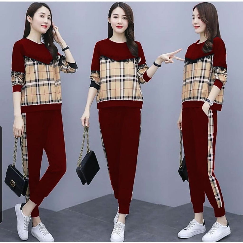*[MCFK] Setelan Training Square / Set Kotak Training / Setelan Wanita Korea / Baju Setelan Wanita