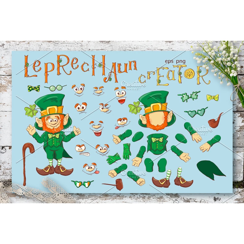 Leprechaun St. Patricks Day Set