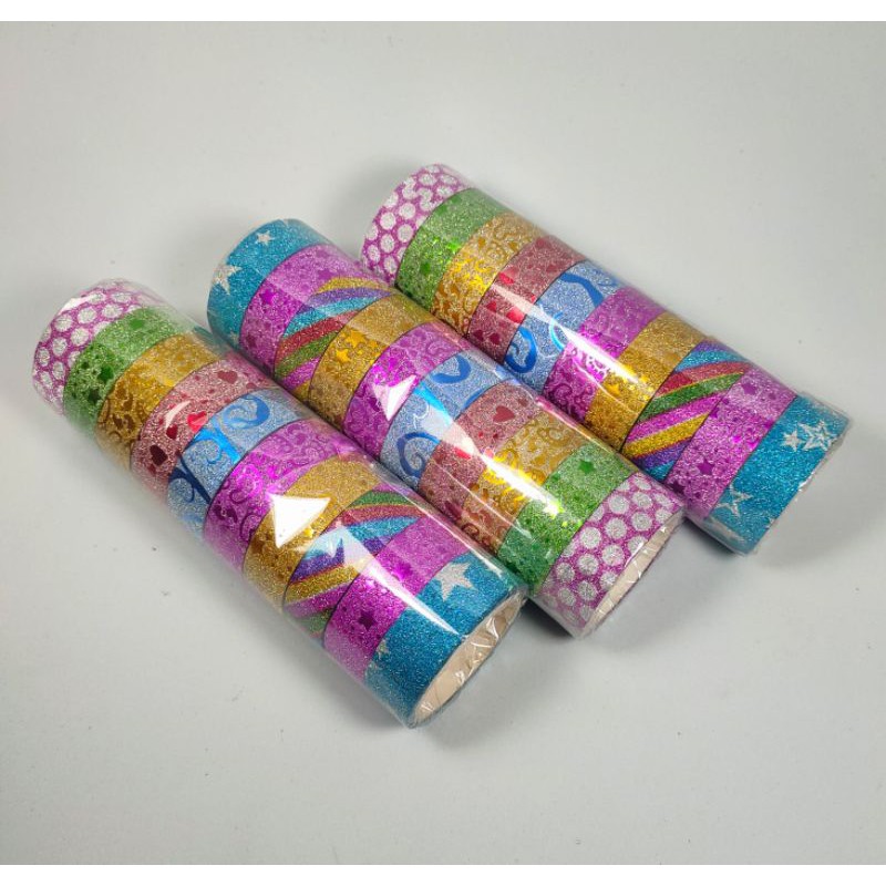

1 Slop Isolasi Glitter - Selotip glitter (isi 10 pc)