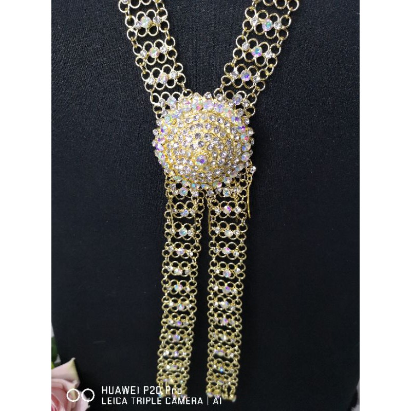 kalung karset pengantin pria budur gold