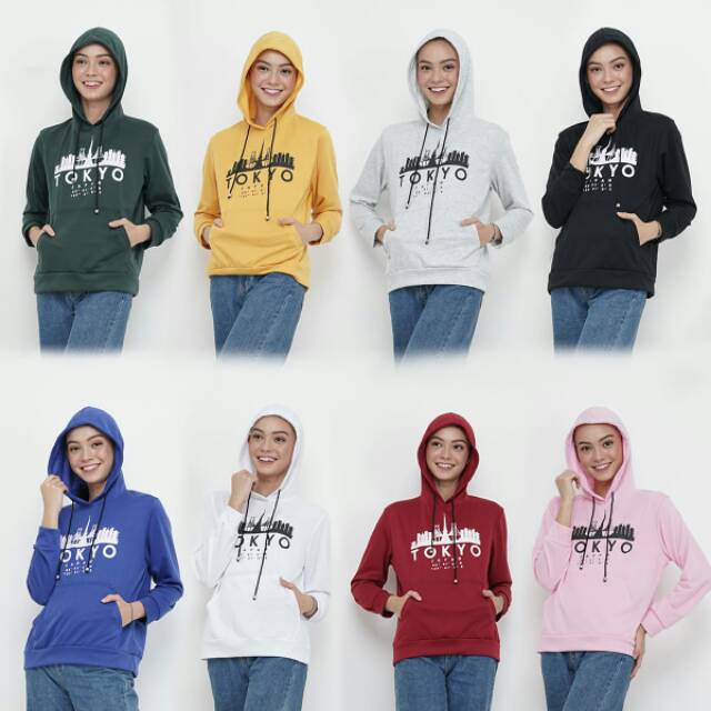 Sweater Hoddie panjang tokyo wanita fit to XL