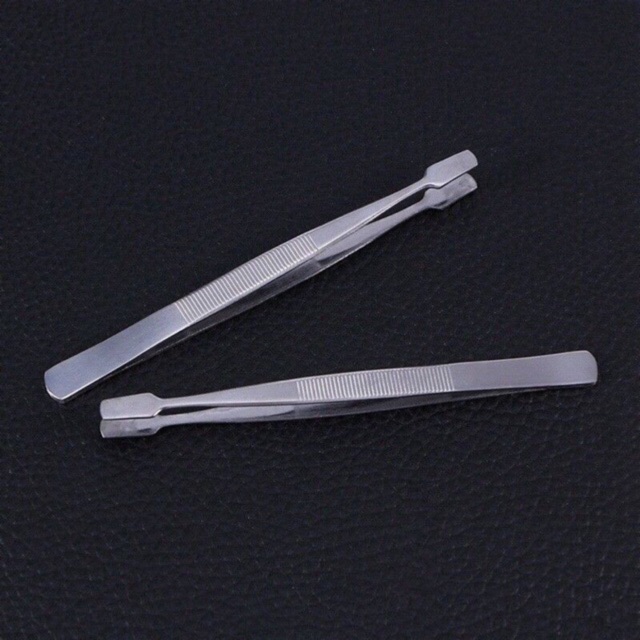 Square eyelash tweezer/pinset bulumata/tweezer stainless steel